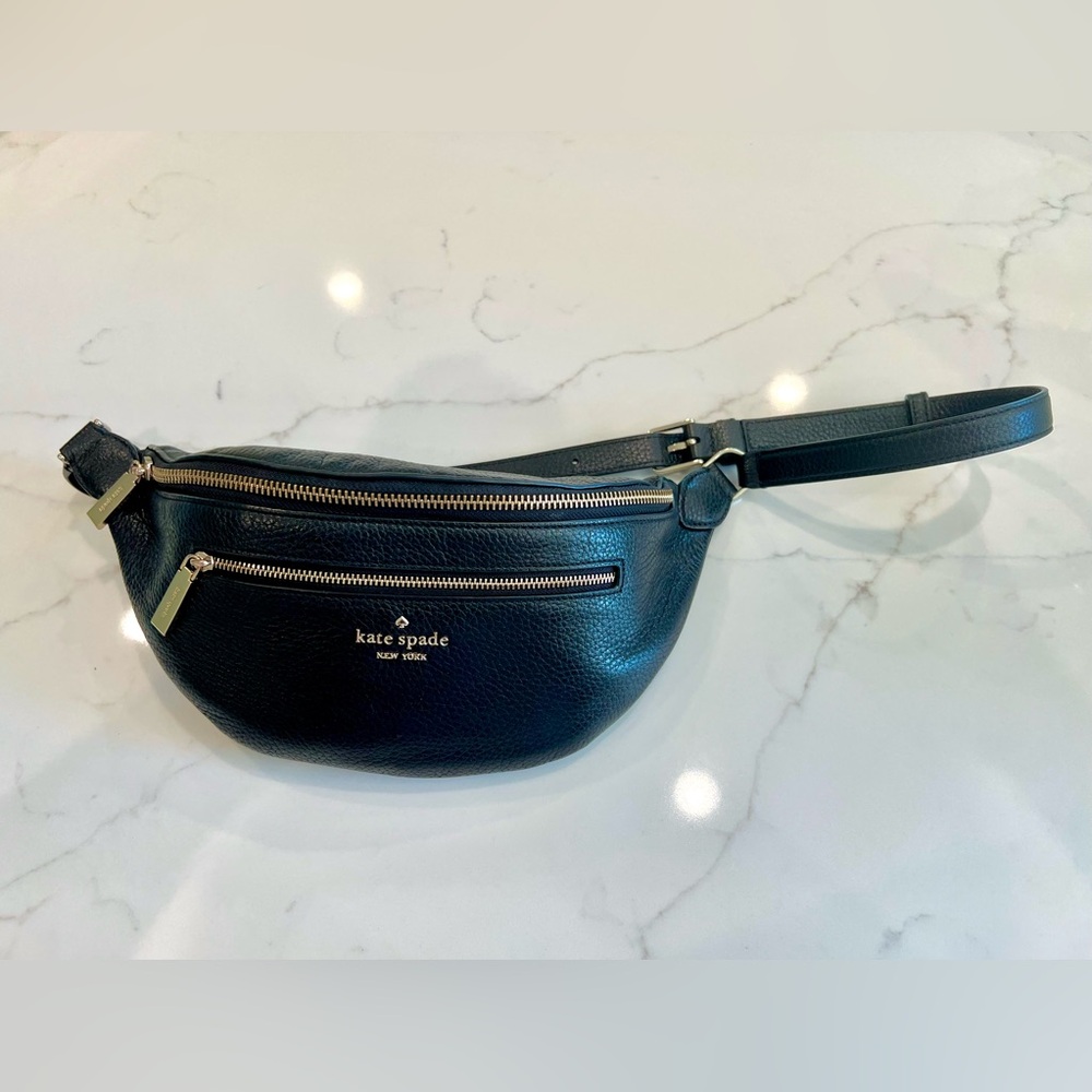 Kate Spade - Cross Body Bag - Leila Pebble Leather Belt Bag (black)